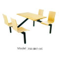 Mesa de comedor de comedor y silla de comedor de 4 asientos Black Oak Fast Food Set